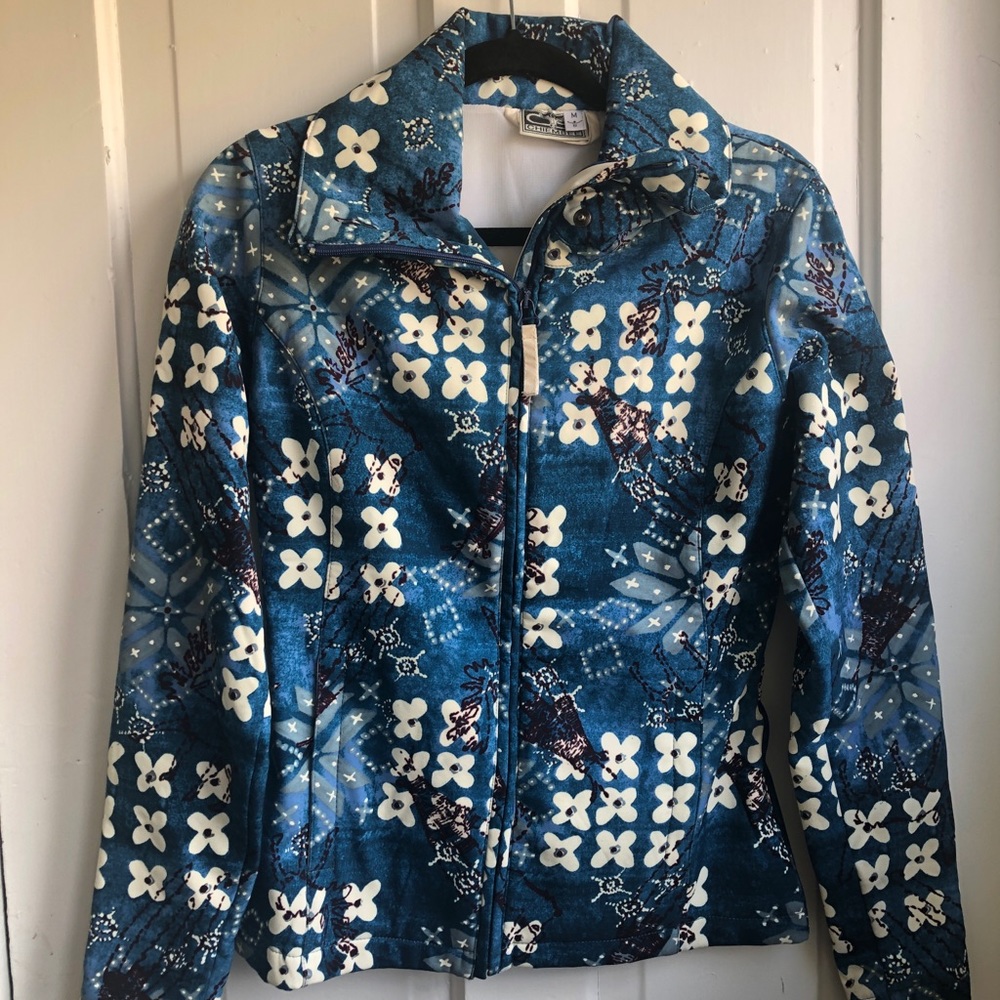 Chiemsee Blue Floral Jacket with Collar